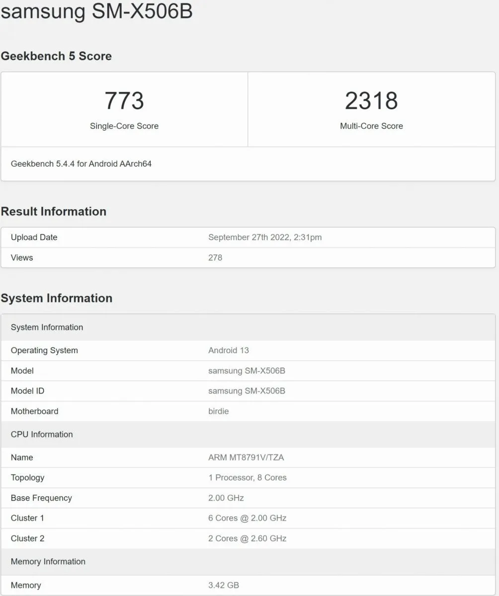 گلکسی تب S8 فن ادیشن