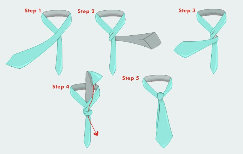 آموزش بستن کراوات باریک
