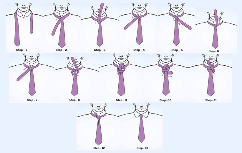 آموزش بستن کراوات ترینیتی