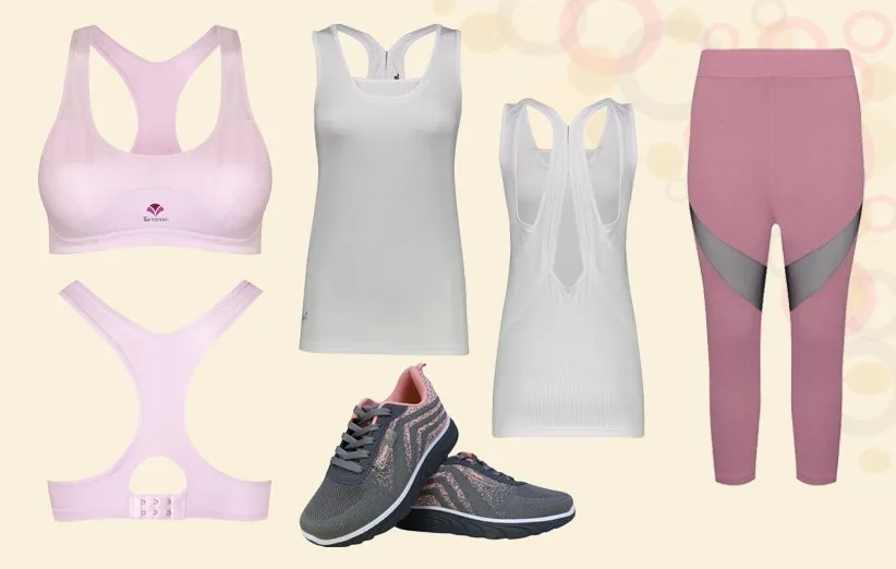 ست ورزشی زنانه برای باشگاه با نیم‌تنه و لگ