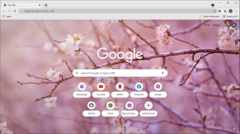 Branches Chrome Theme Screenshot