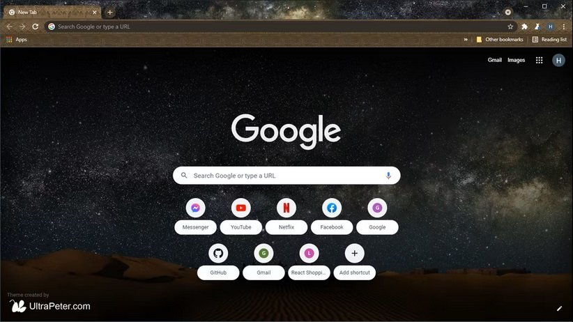 Sahara Chrome Theme Screenshot