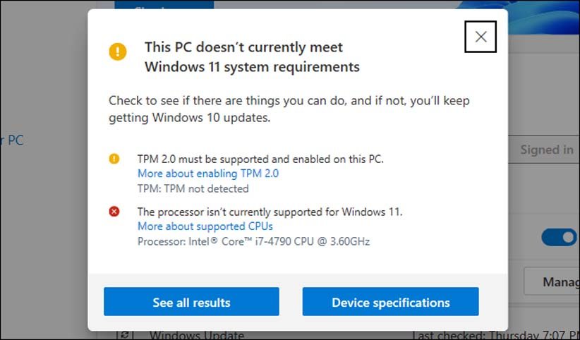 Windows 11 vs Windows 10 8