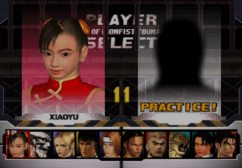 Tekken 3 Character Select Screen