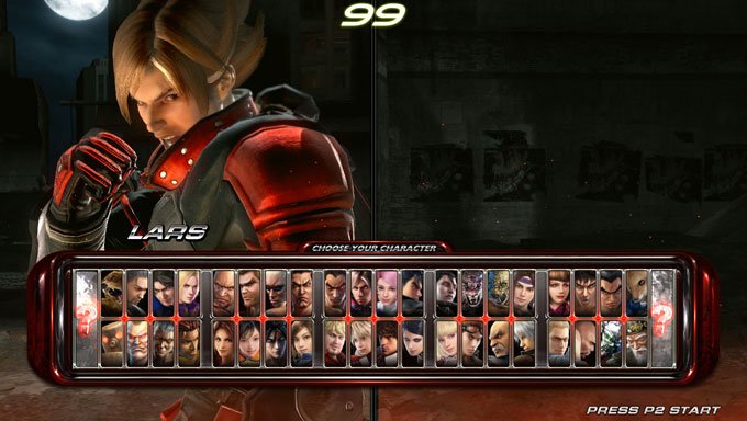 Tekken 6 Character Select Screen