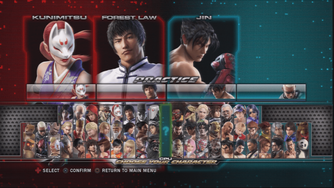Tekken Tag Tournament 2 Character Select Screen