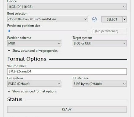 007 1 settings for writing a iso image using rufus 1