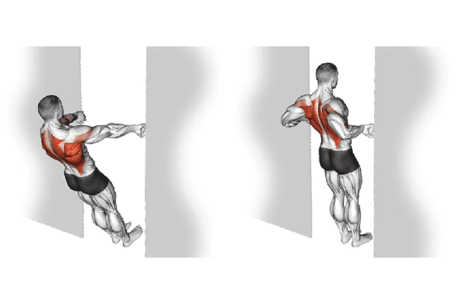 جلو کشیدن بدن با تکیه به چهارچوب در