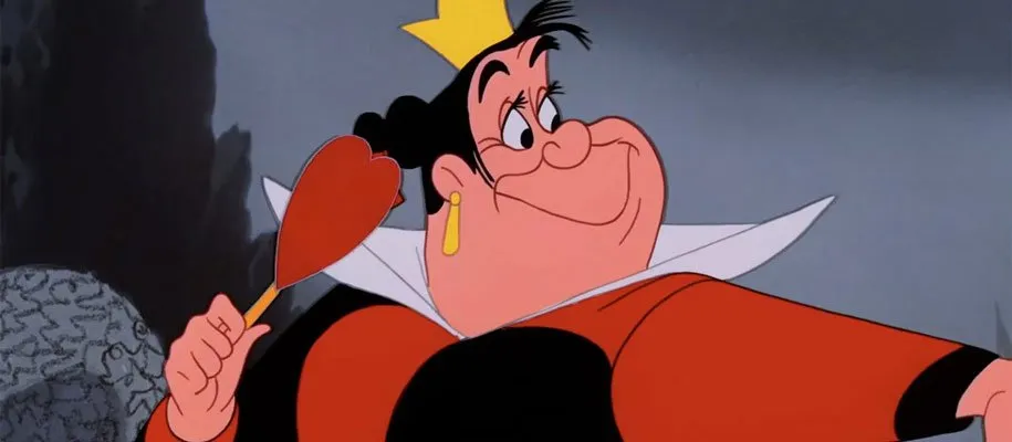 ملکهی قلبها در انیمیشن «آلیس در سرزمین عجایب»