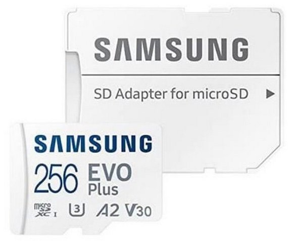 کارت حافظه microSDXC سامسونگ مدل Evo Plus A2 V10 کلاس 10 استاندارد UHS-I U3 سرعت 130MBps به همراه آداپتور SD ظرفیت 256 گیگابایت