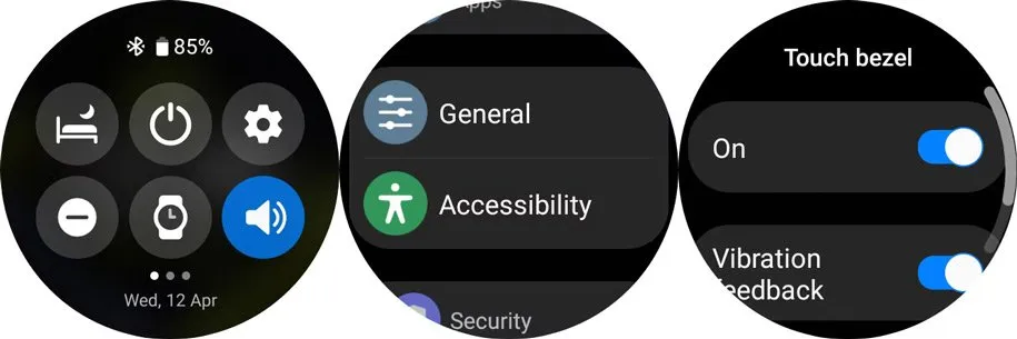 حاشیه لمسی گلکسی واچ