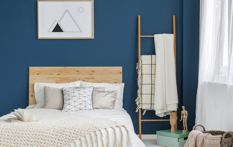 تاثیر رنگ آبی برای داشتن اتاق خواب سالم