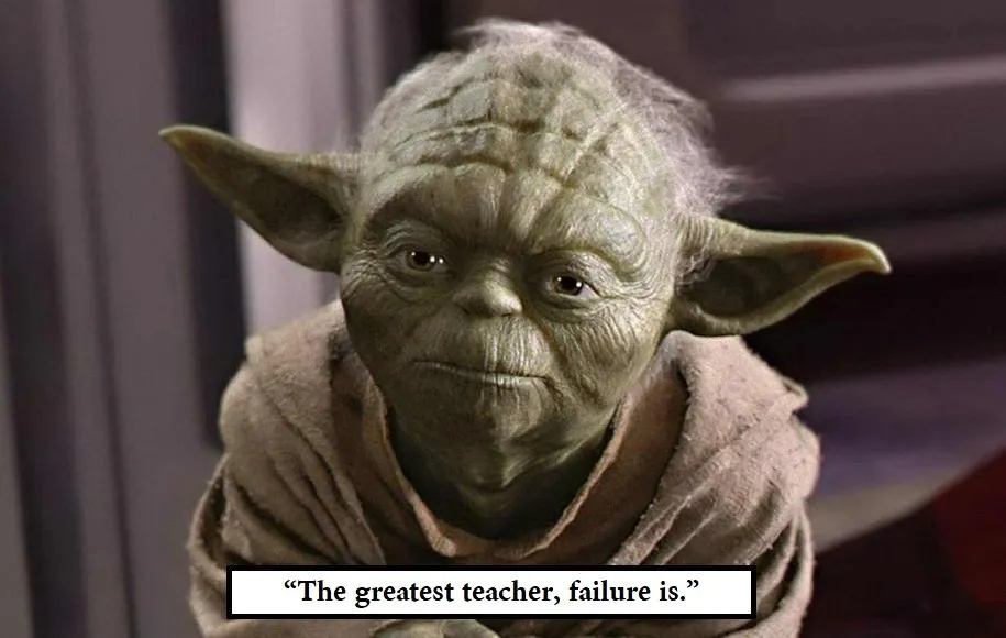 یودا در فیلم بازگشت جدای: «بهترین آموزگار... شکست است!»