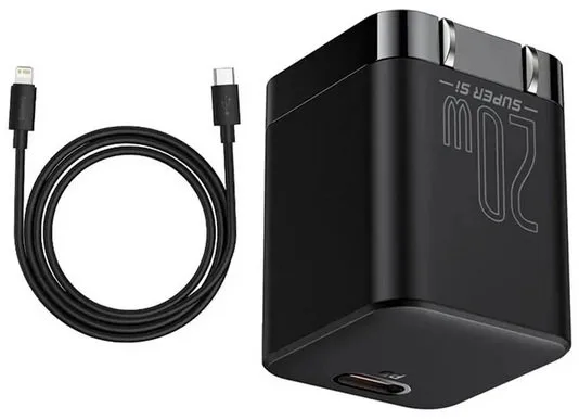 شارژر فست شارژ بیسوس مدل CCSP030001 20W به همراه کابل تبدیل لایتنینگ