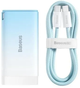 شارژر دیواری بیسوس مدل CCGGP-65W به همراه کابل USB-C