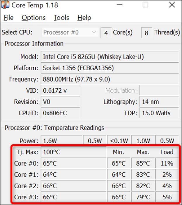 دمای CPU
