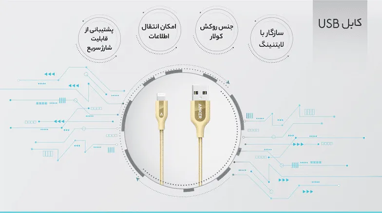 کابل تبدیل USB به لایتنینگ