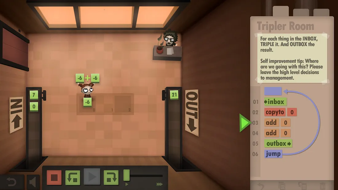 تصویری از بازی human resource machine