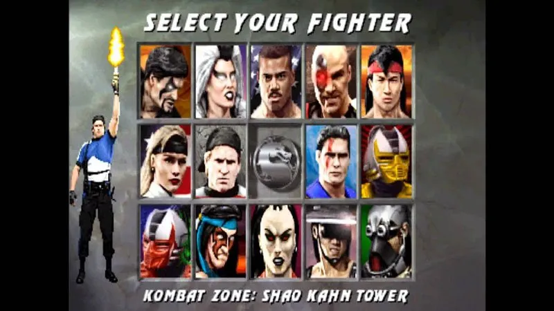 صفحه انتخاب شخصیت مورتال کامبت 3