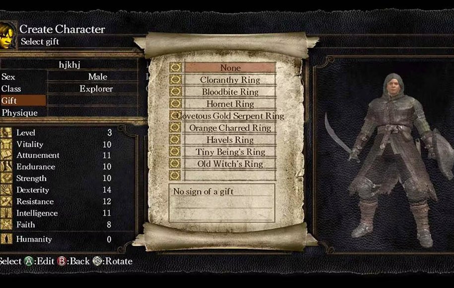 6. Dark Souls Remastered Ascended Mod Character Creation Screen - ۱۱ عنصر جدانشدنی بازی‌ها که به خاطر سیاهچاله‌ها و اژدهایان وجود دارند