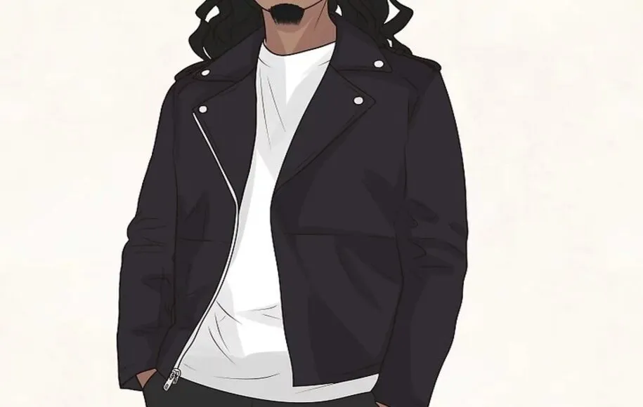 کت چرمی مشکی در استایل مردانه هالیوودی