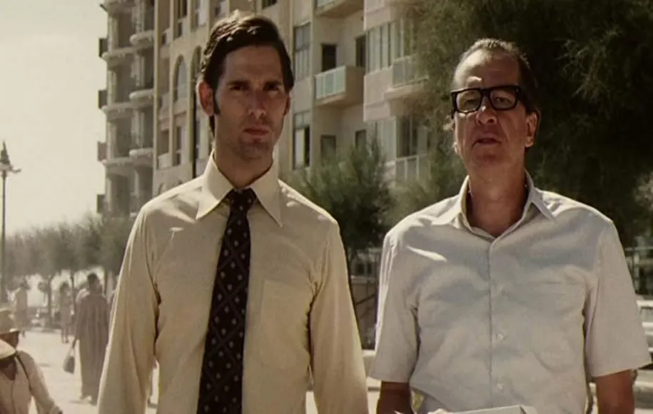 جفری راش (راست) و اریک بانا (چپ) در نمایی از درام مهیج مونیخ به کارگردانی استیون اسپیلبرگ