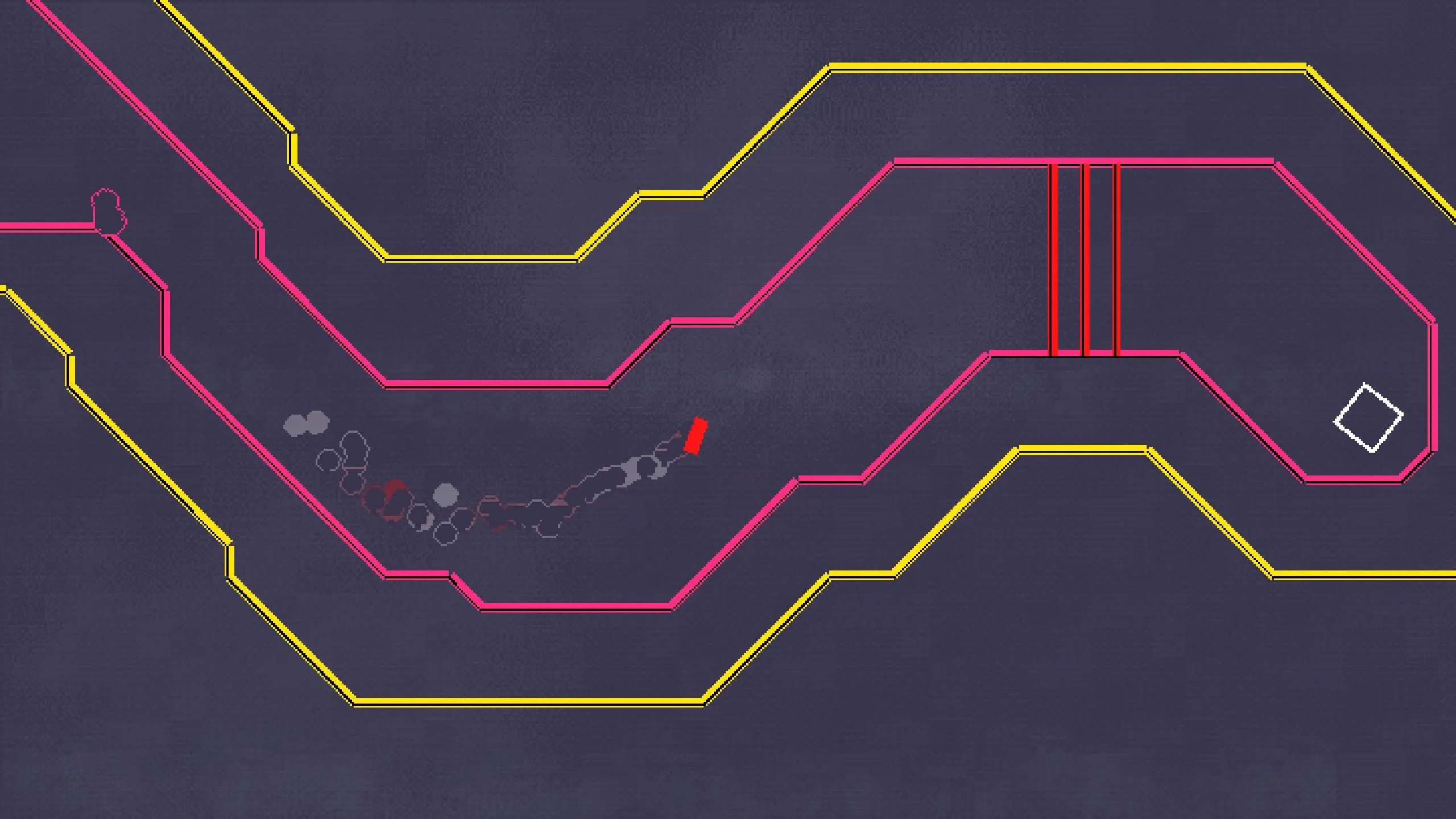 تصویری از بازی Flywrench که از سخت ترین بازی های دنیا در ژانر پلتفرمر است
