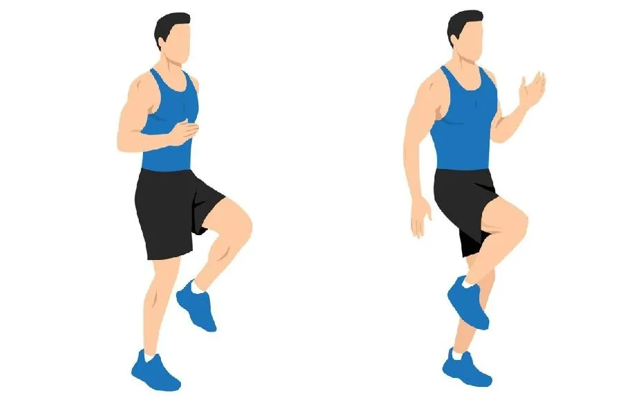 بالا بردن زانوها