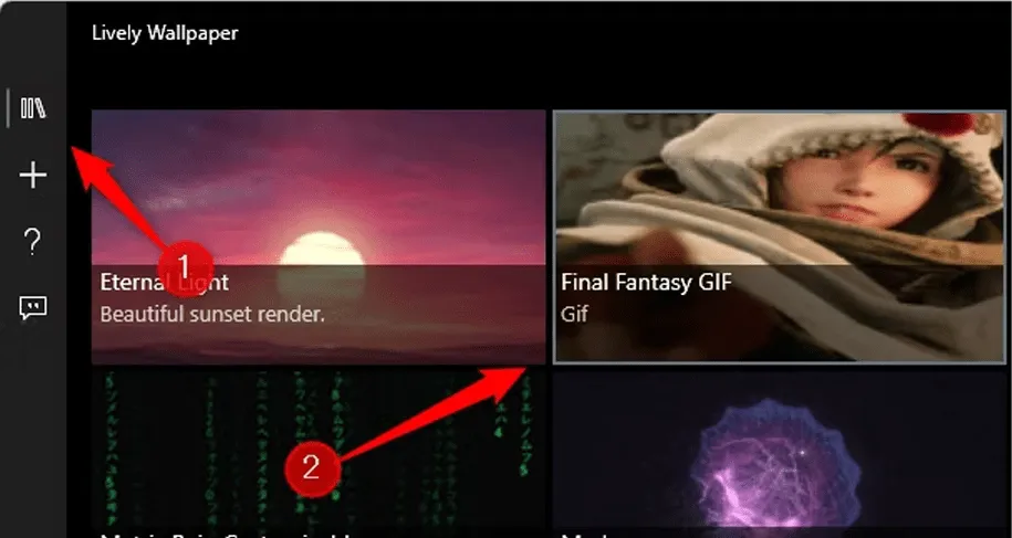 کار با Lively Wallpaper