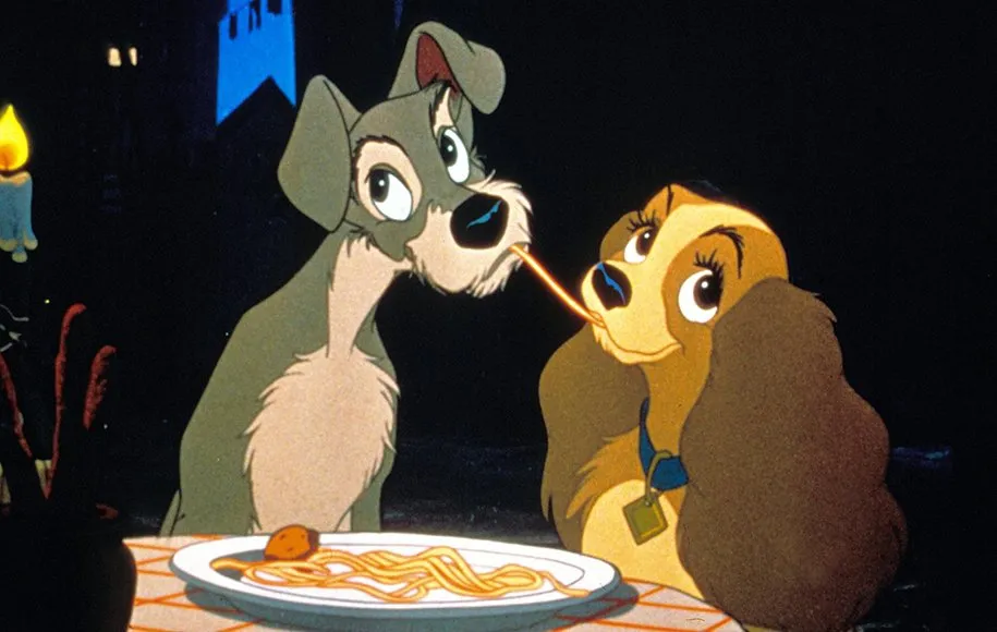 بانو و ولگرد، لحظه بهیادماندنی غذامحور در فیلمها