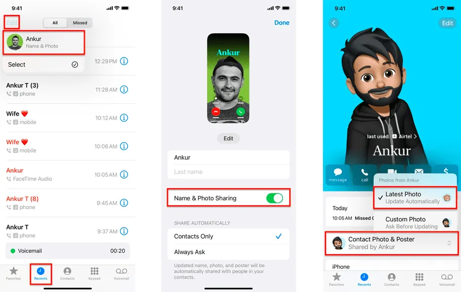 Contact Posters on iPhone ۲