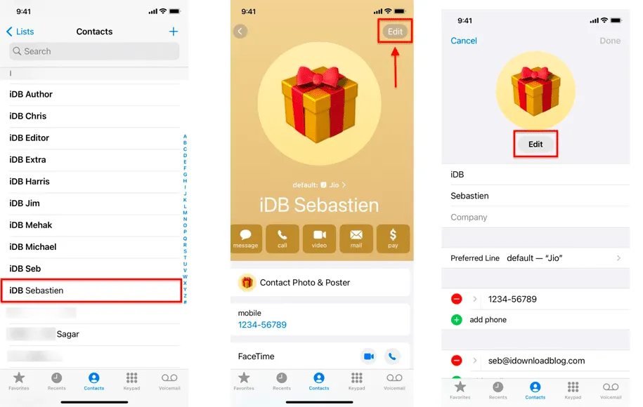 Contact Posters on iPhone ۷