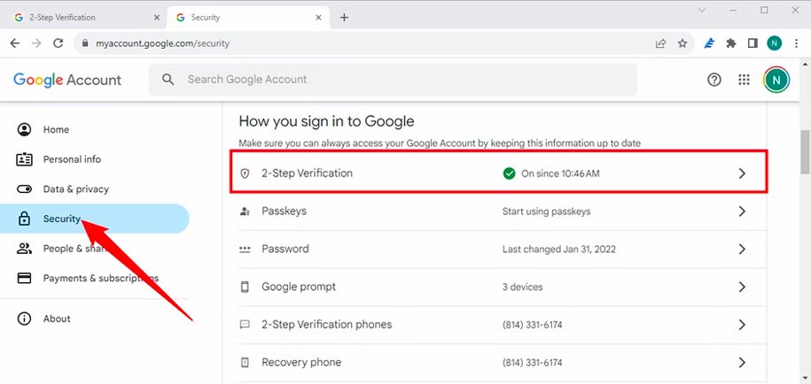 Secure Your Gmail and Google Account ۸