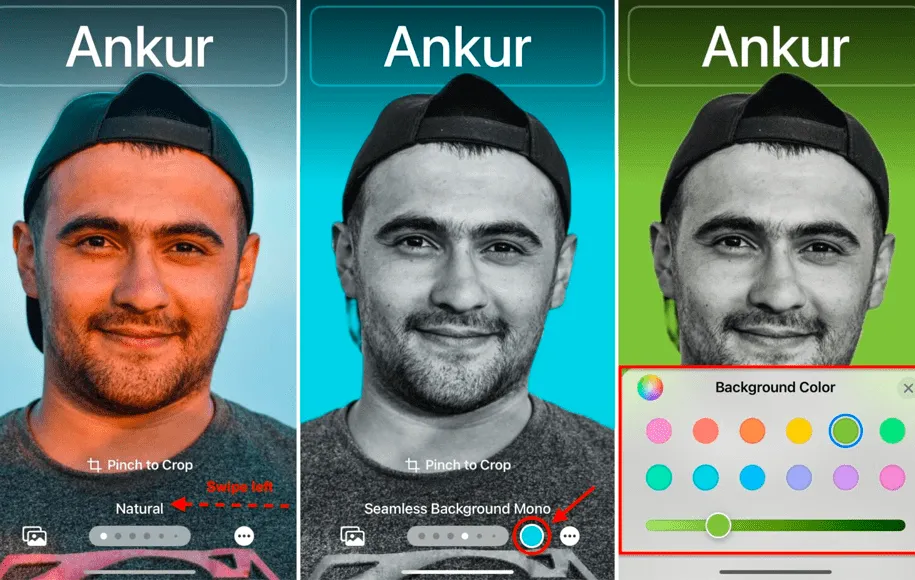 ادیت در قابلیت پوستر تماس در آیفون