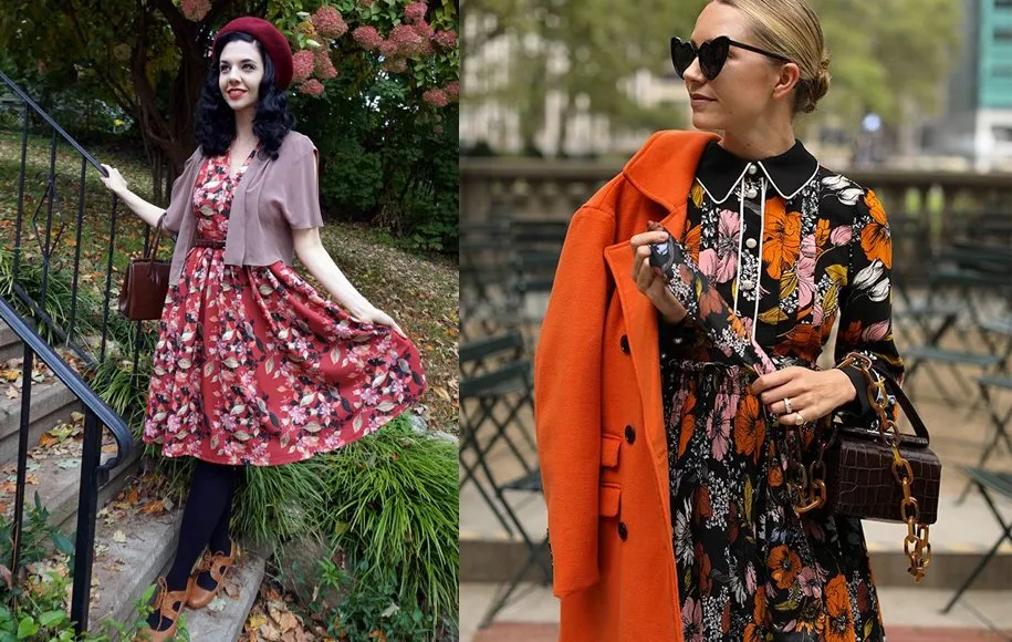 طرح‌های گل‌دار در لباس‌های وینتیج و استایل های گلدار وینتیج در سال 2024