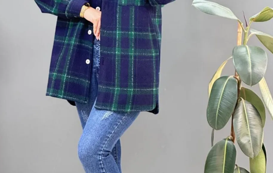 مانتوی چهارخونه پاییزی