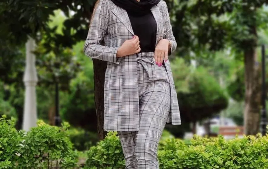 استایل مونوکروم با چهارخونه