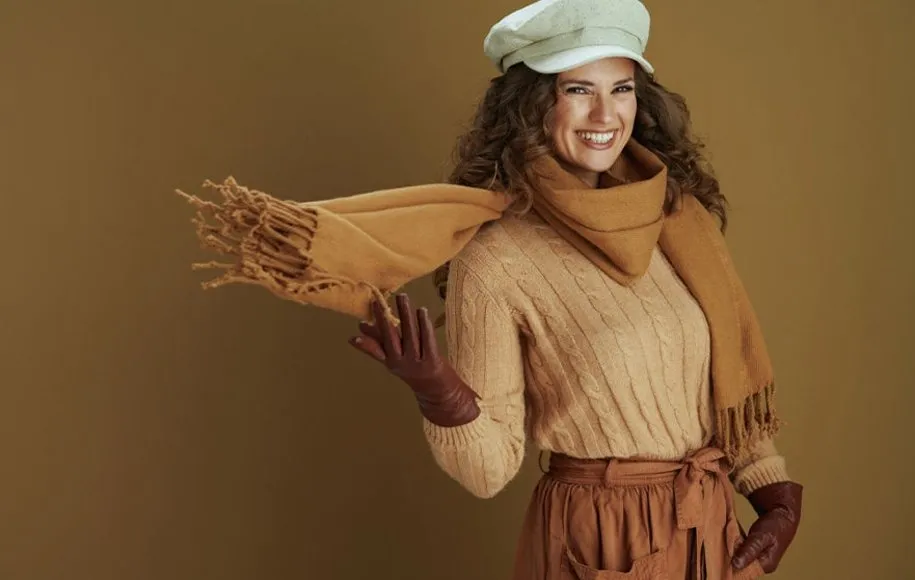 کلاه لبه‌دار و نقاب کوتاه در استایل وینتیج چگونه با لباس های زمستانه ست شود؟