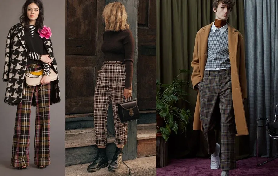 شلوارهای پارچه‌ای و پشمی چهارخانه و ست کردن آن ها با کت در استایل وینتیج