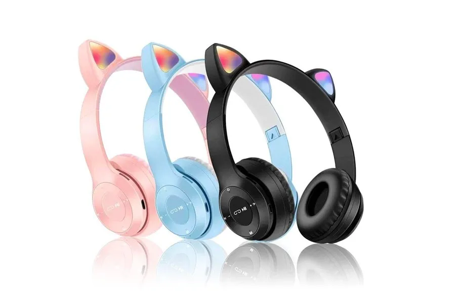 هدفون بلوتوثی مدل گربهای P47m-RGB