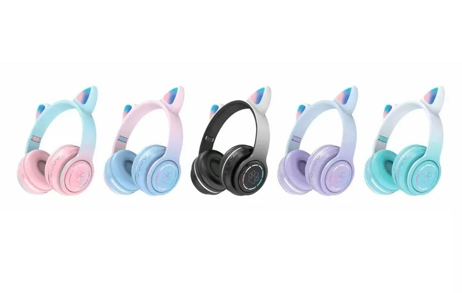 هدفون بیسیم گربهای چراغدار مدل RKD97