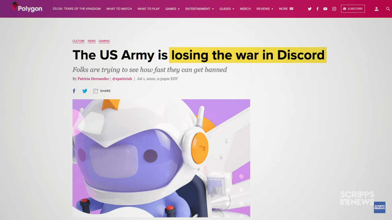 ارتش به دیسکورد می‌بازد