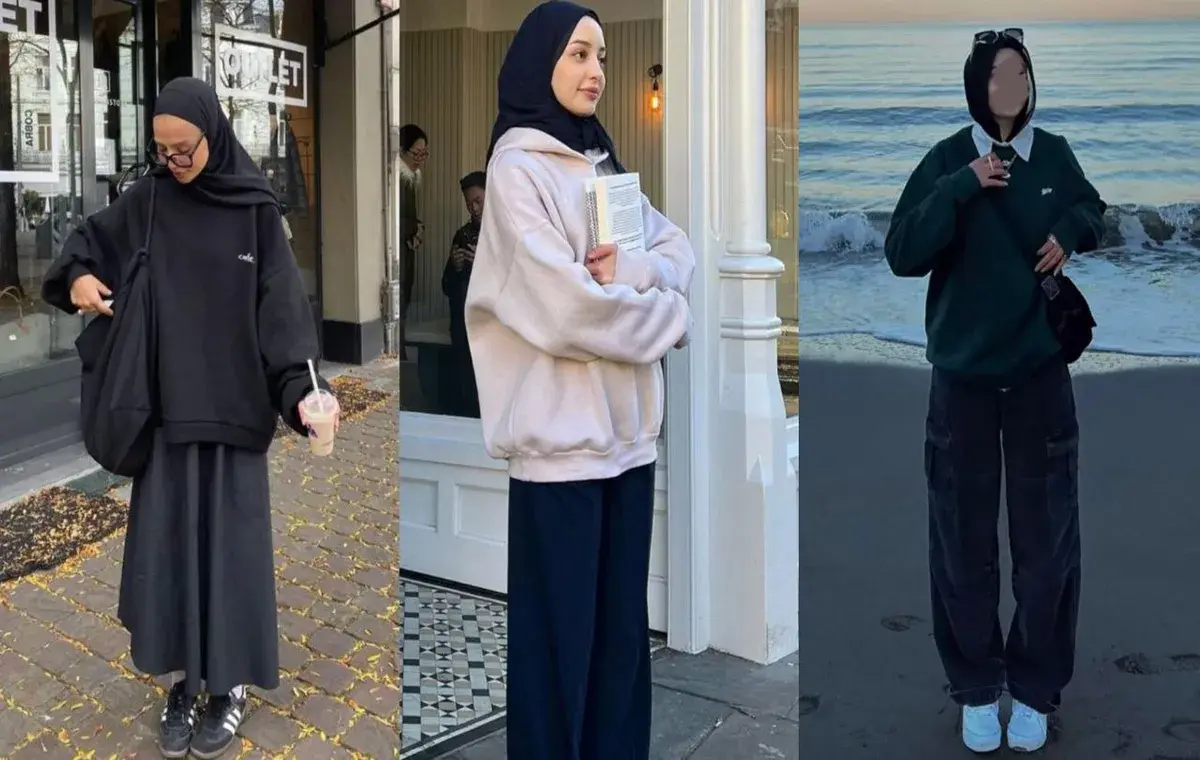 استایل دخترانه با هودی برای دانشگاه و روزمره