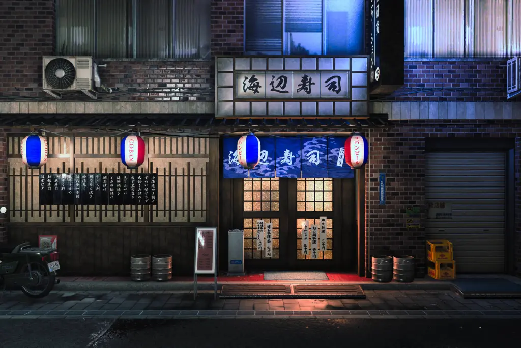 ویترین مغازه‌ها در بازی یاکوزا-2