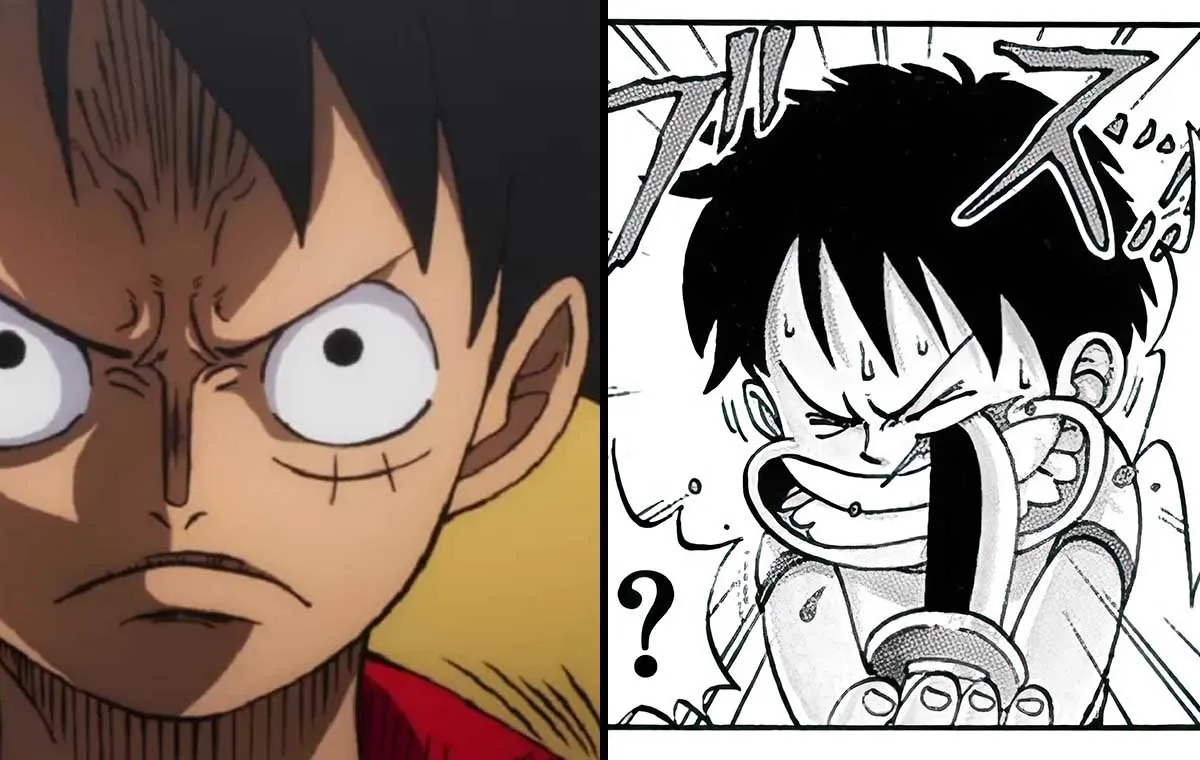 تفاوت مانگا و انیمه‌ی وان پیس در زخم صورت لوفی