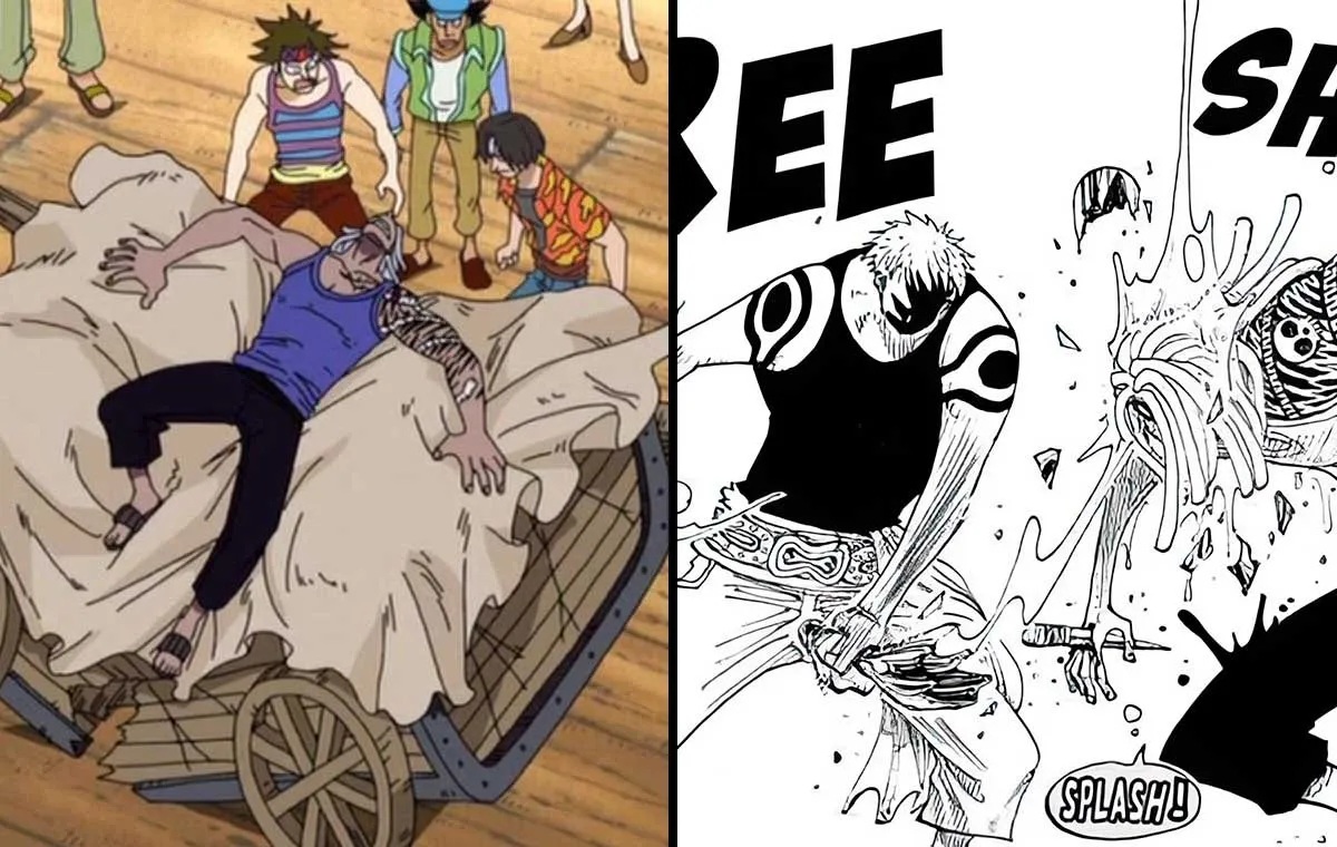 تفاوت مانگا و انیمه‌ی وان پیس در رفتار بلامی