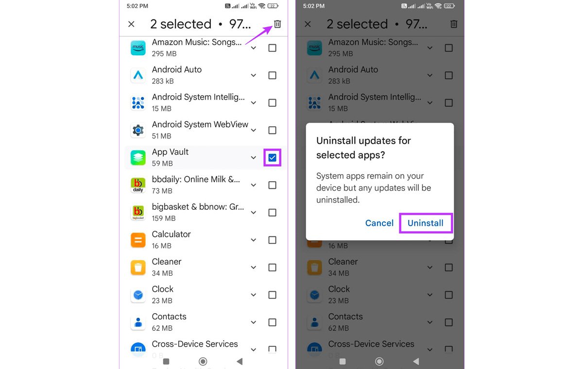 delete pre-installed apps on android ۵