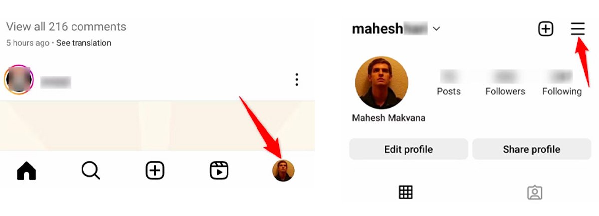 how to hide posts from someone on instagram ۵