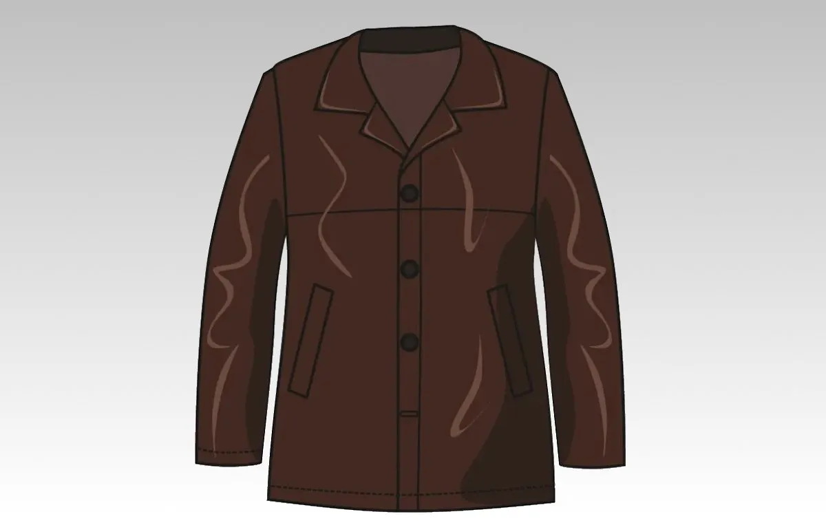 استایل با کت چرم مردانه مدل car coat