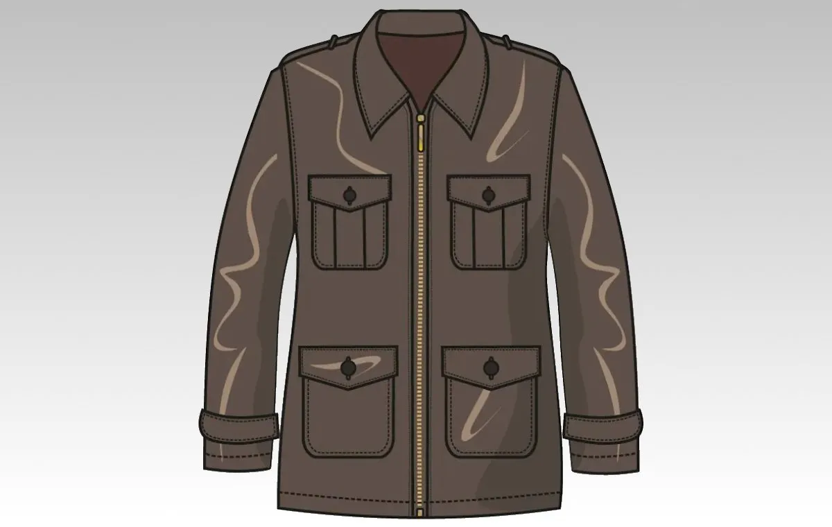 استایل با کت چرم مردانه مدل فیلد